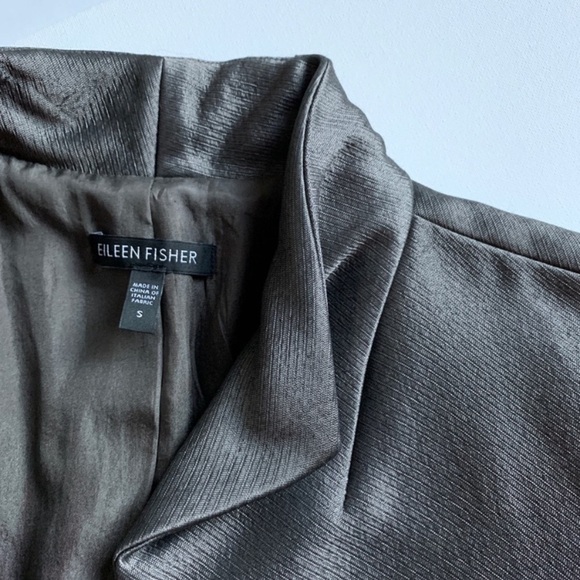 Eileen Fisher Open Shimmering Boucle Coat Textured Ombre Women’s Size Small - Picture 3 of 12